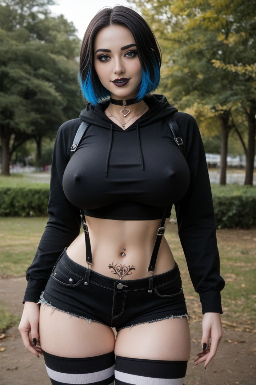 Freckles, Dva, Very Short Hair AI Porn