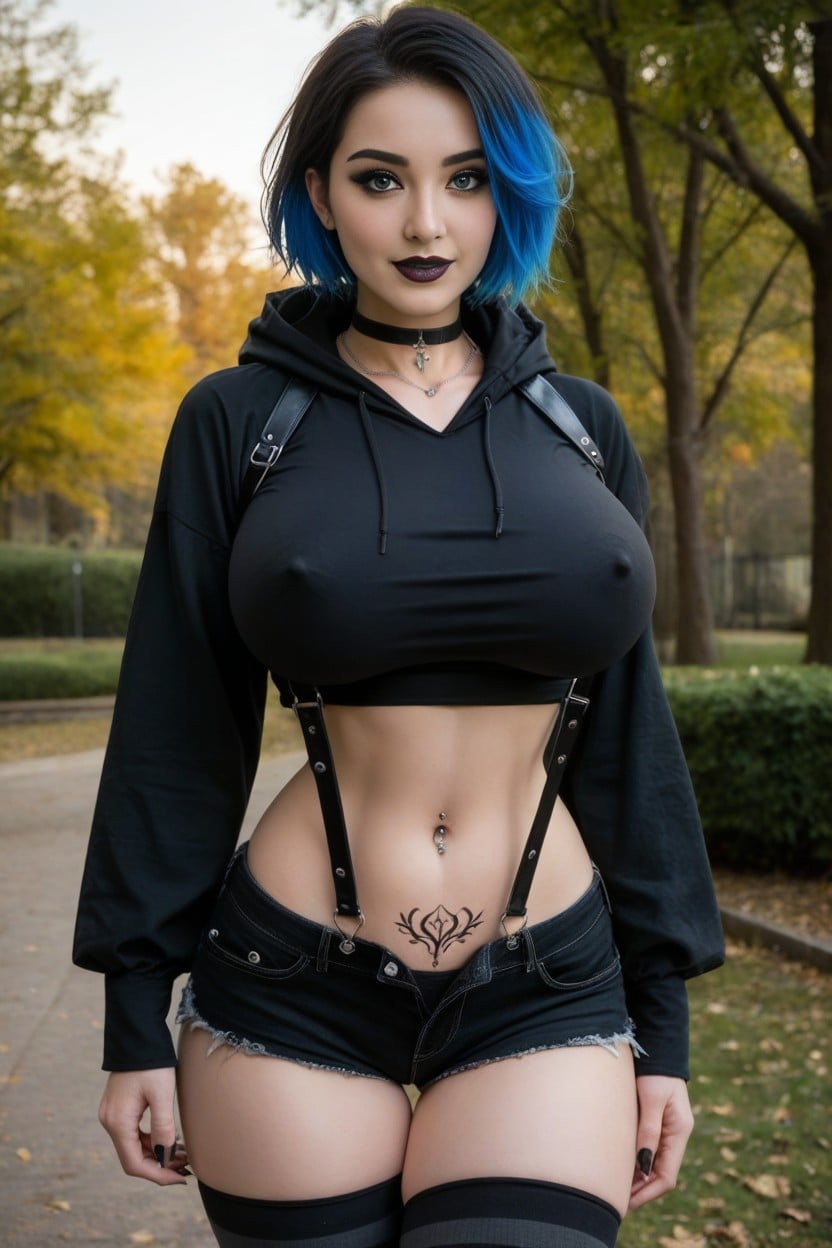 Blue Eyes, Crotch Tattoo, Grinning AI Porn
