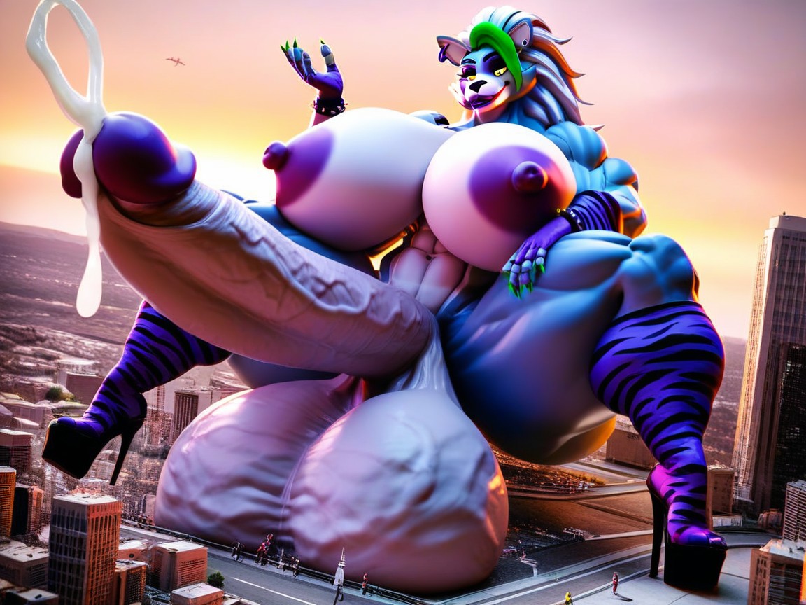 Futa Domination, Roxanne From Fnaf, 胸の拡大 ファーリーAIポルノ
