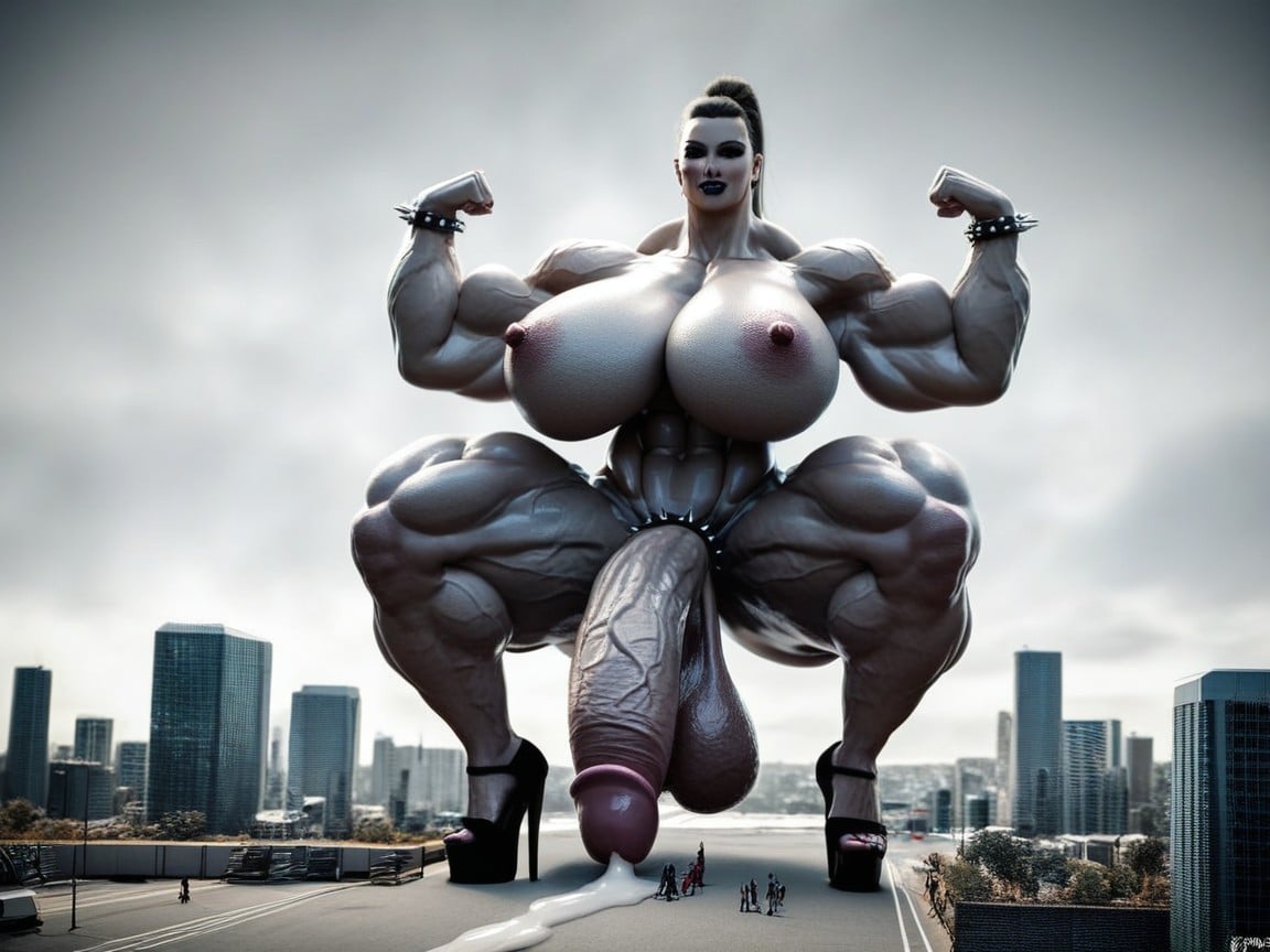 Futa Domination, Cock Ring, Hyper Muscle Shemale AI Porn
