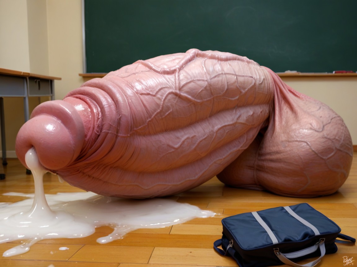 Hyper Balls, 사이드뷰, Body Fused With Her Cock And Balls AI 포르노