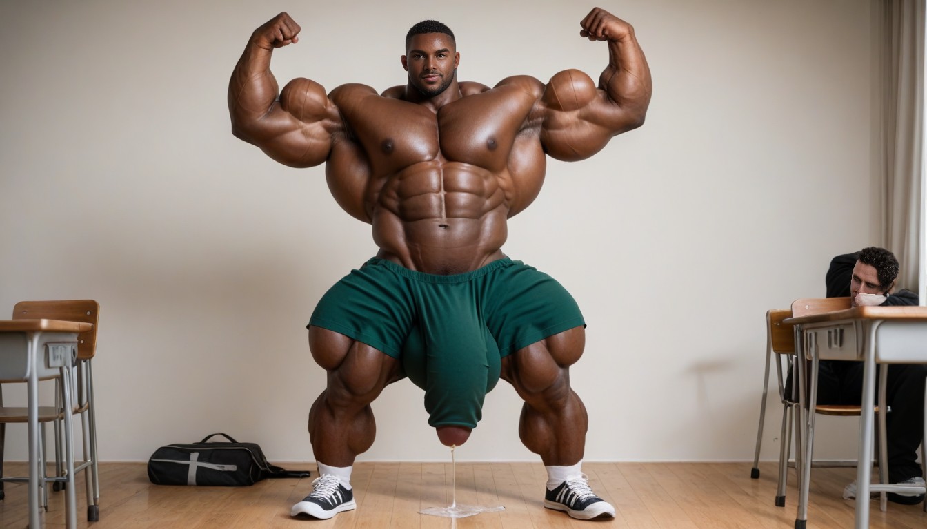 African, Standing Up In Classroom, Chest Pocket AI Gay Porn