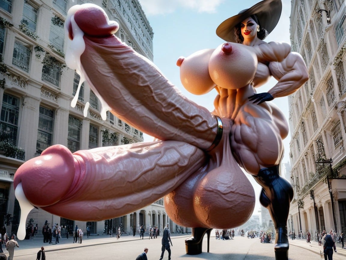 Gigantic Testicles, Massive Fat Tits, Cum Shemale AI Porn