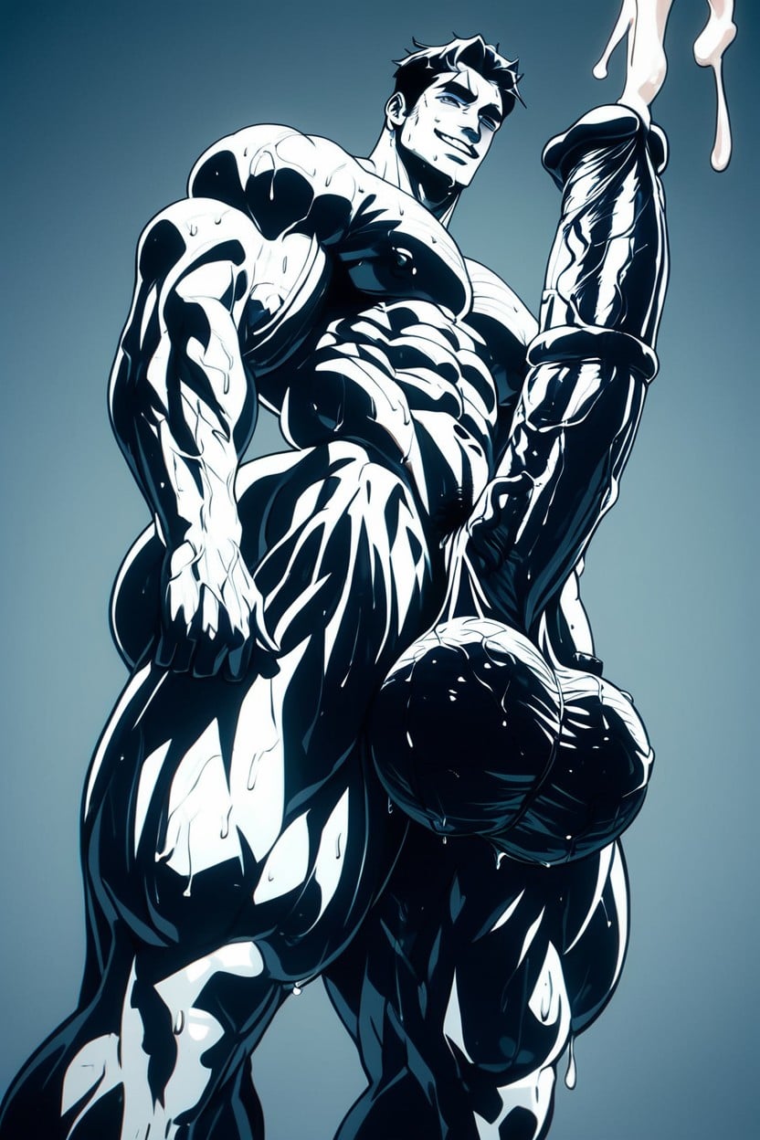 Smug Expression, Bottom Up, Muscle AI Gay Porn