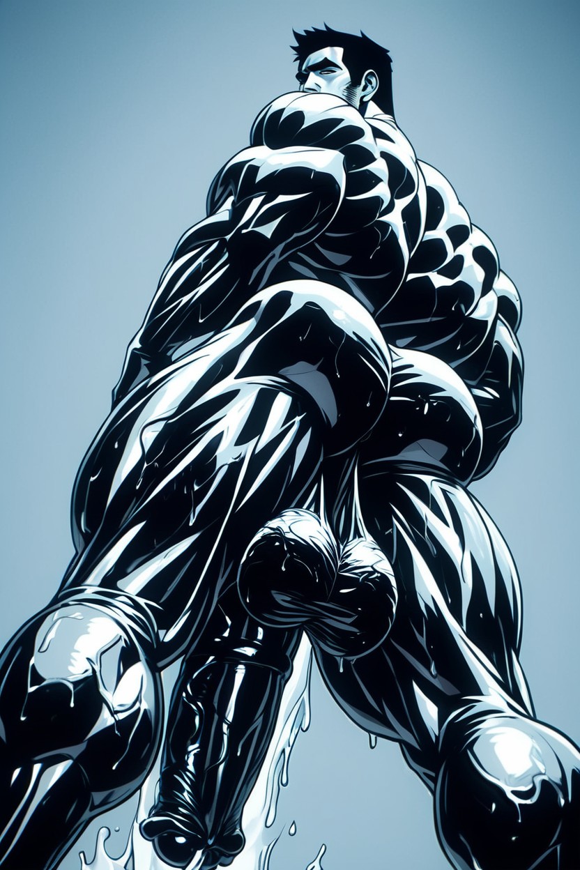 Veiny Penis, Form Fitting Clothes, Muscle ゲイAIポルノ