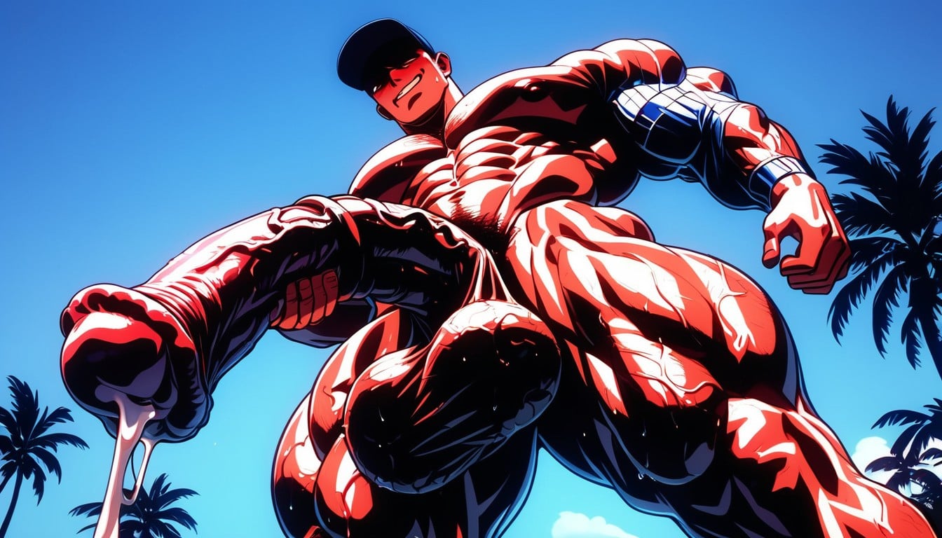 Muscle, Masturbation, ボトムアップ ゲイAIポルノ