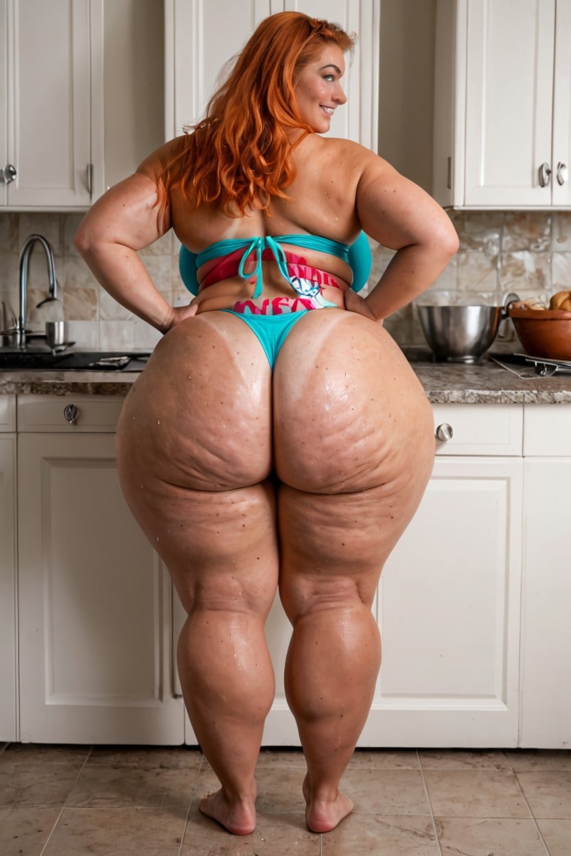 Sweaty Ass, Flabby Arms, Wide Hips BBW AI Porn