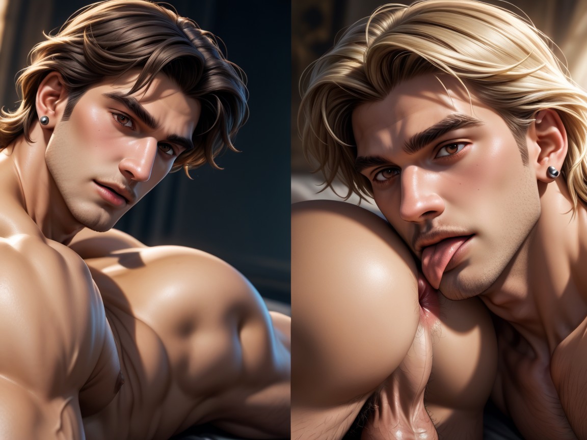Perfect Face, Tongue, Aladdin AI Gay Porn