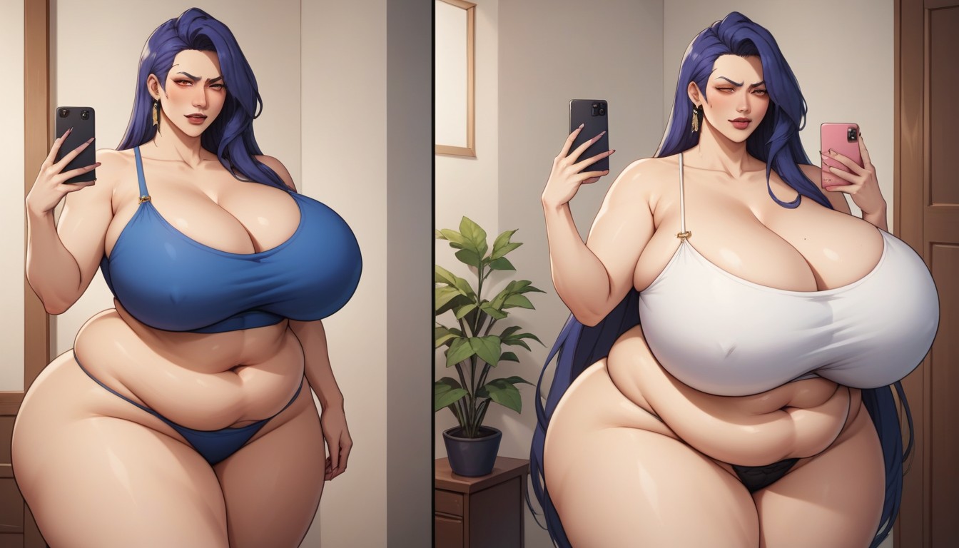 Asian, Extremely Hugely Fat Feedee Hucow Fetish, Incredible Mega Extremely Gargantuan Mega Fat Breasts Hentai AI Porn