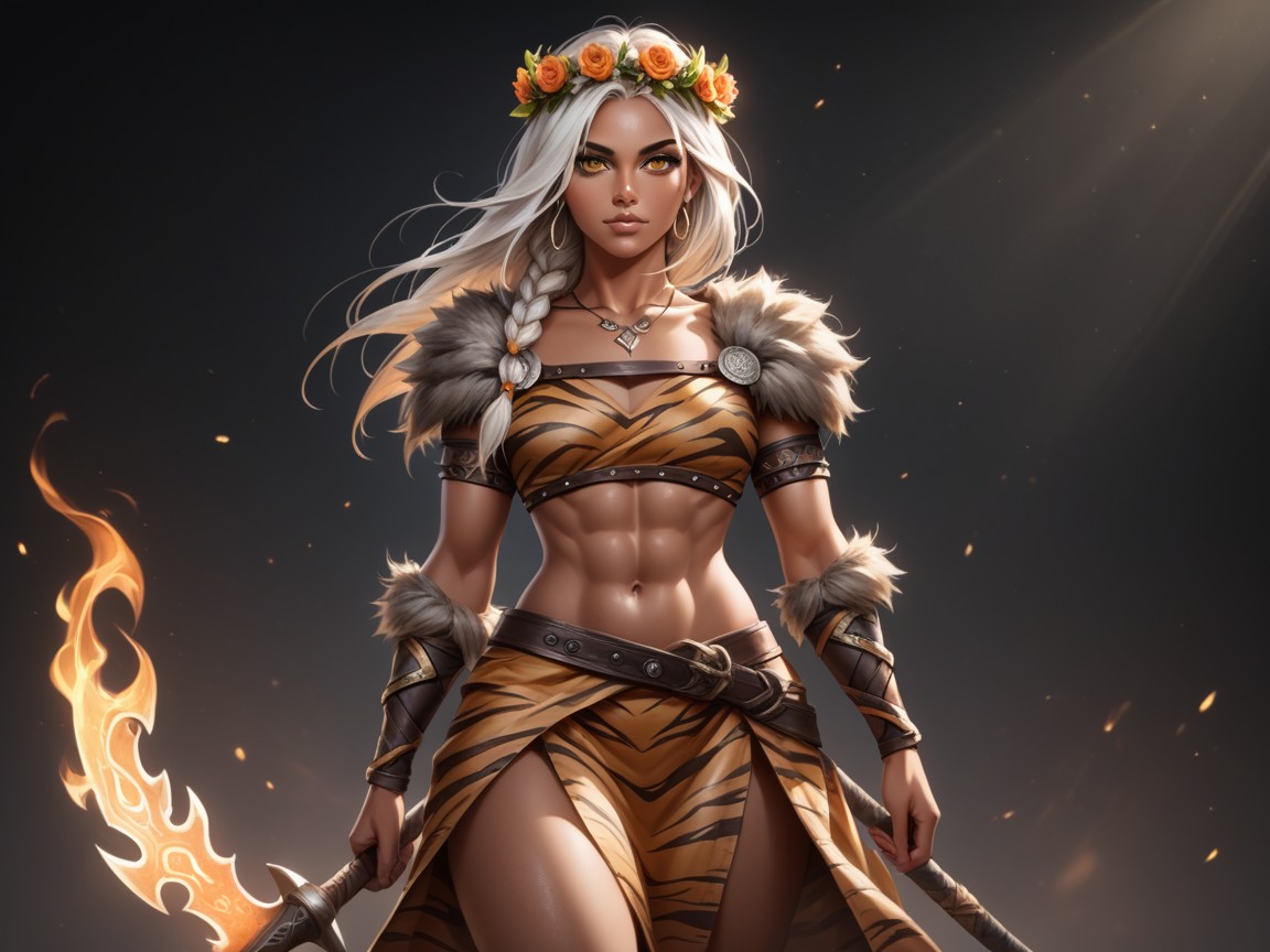 Viking Berserker, Wide Proportionate Waist, Firm Breasts Hentai AI Porn