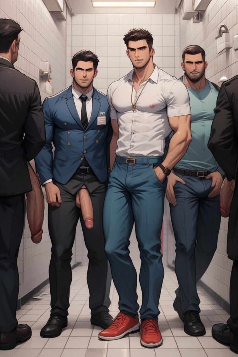 Full Body, 2 People, Gang Bang AI Gay Porn