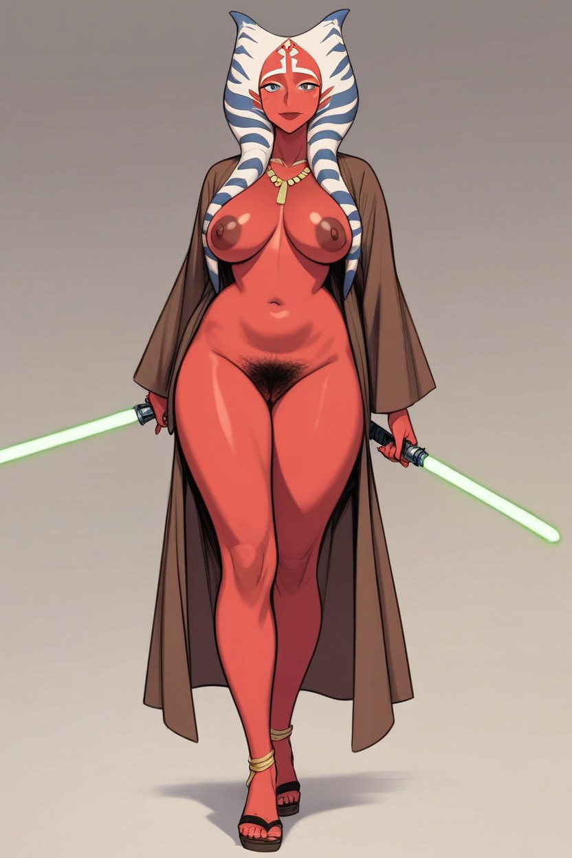 Standing, Wide Hips, Hairy Pussy AI Porn