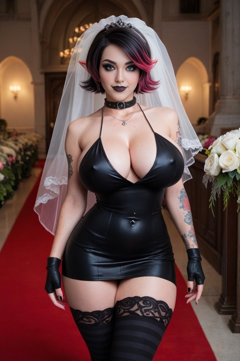 Vestido De Boda, Wide Hips, Ojos AzulesPorno shemale IA