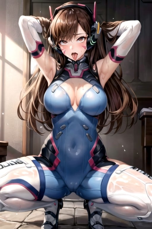 Decote, Suado, Ahegao Hentai IA pornografia