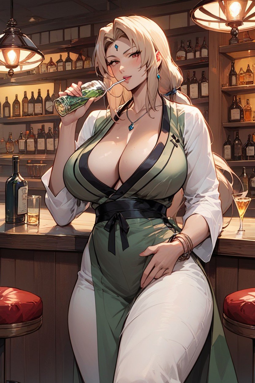 Misato Katsuragi And Tsunade, Milf, Looking At ViewerHentai IA