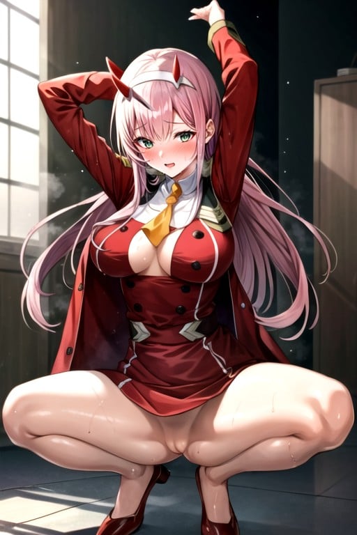 Cleavage, Sweaty, Zero-two (darling In The Franxx) Shemale AI Porn