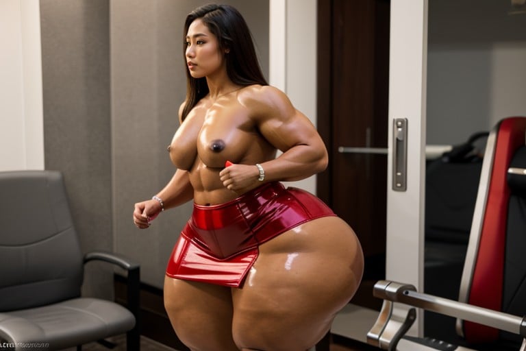 Filipina, Big Hyper Piernotas Rondeado Gigante Big Hyper Chamorrotas Rondeado Gigante Morph Thighs Bodybuilder, Muscular Shemale AI Porn