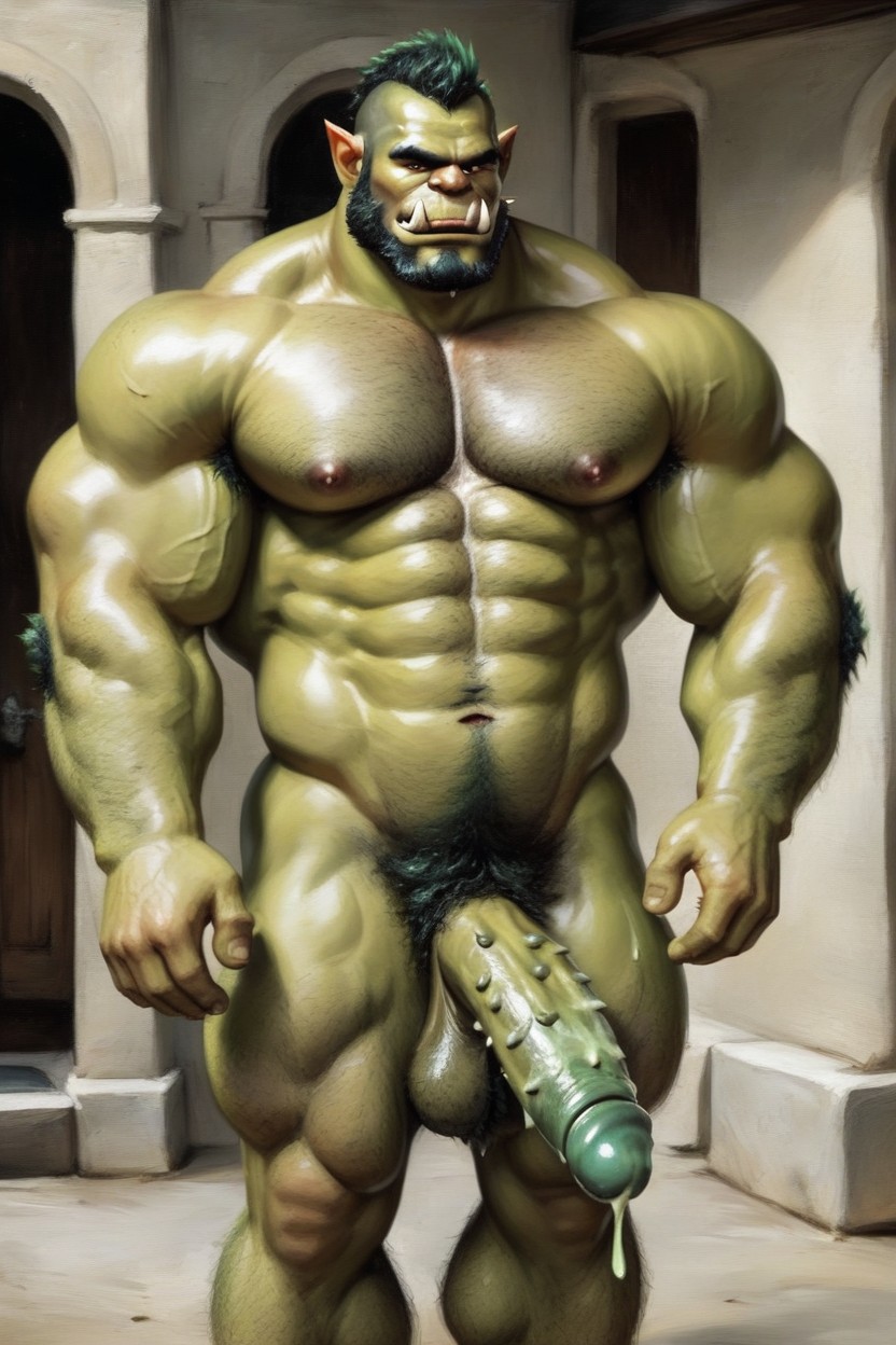 Armpit Hair, Have Hairy Balls, Big Spikes On Dick AI Gay Porn