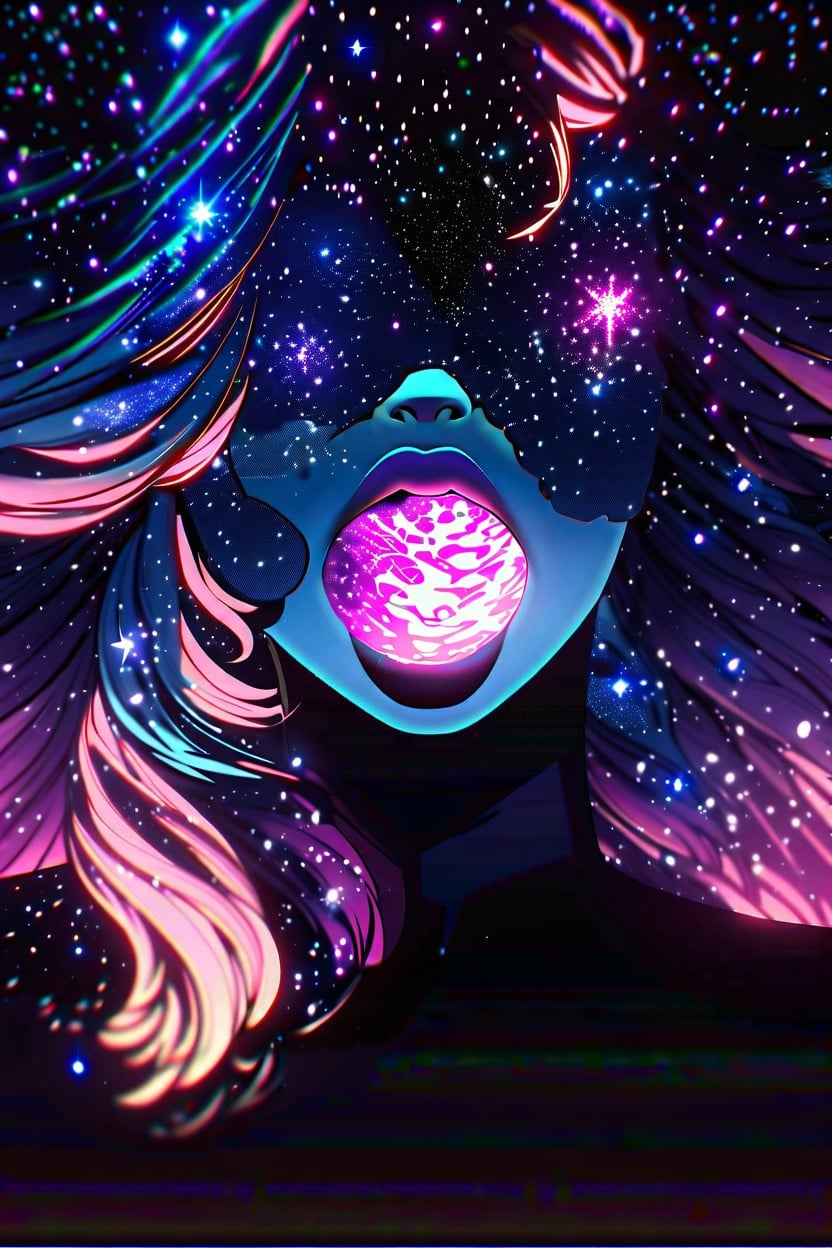 Chubby Feminine Male, Galaxy, Cosmic Skin ゲイAIポルノ