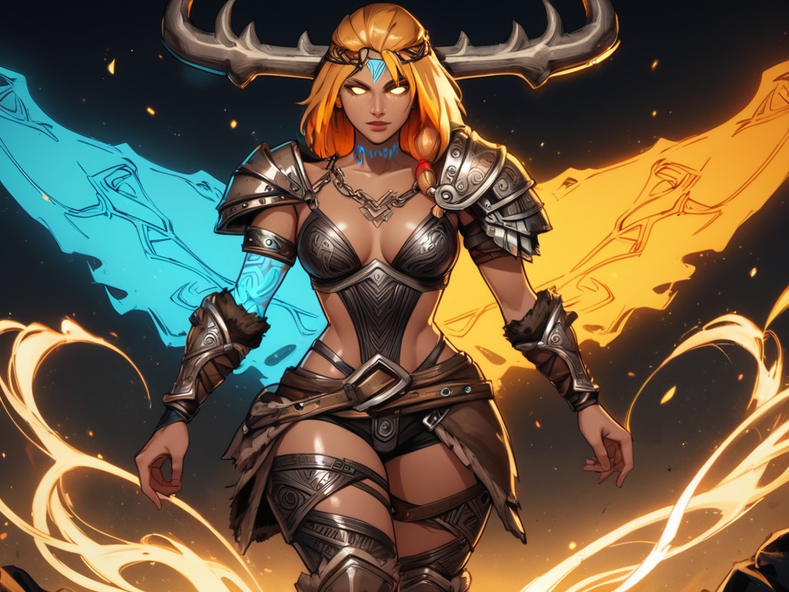 Squared Ass, Chest And Hips Proportionate, Metallic Armor Latina AI Porn