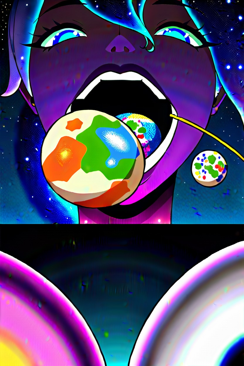 In Deep Space, Open Mouth, Curvy AI Gay Porn