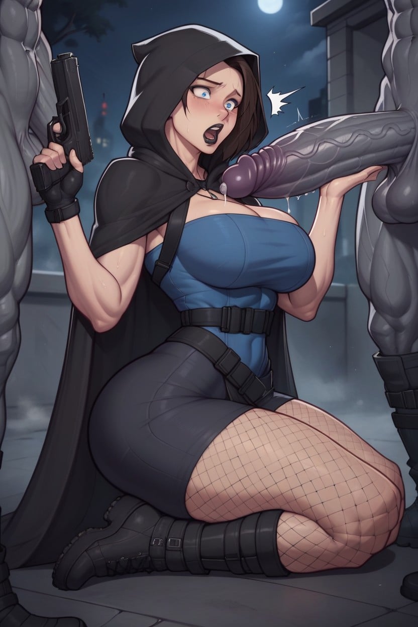Wear Tactical Boots, Rounded Ass, Blue Eyes Hentai AI Porn