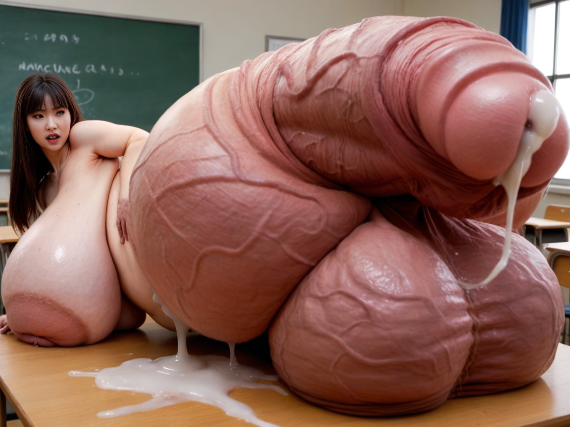 Shocked By The Size Of Cock, Veins, Hyper Enormous Cock AI Porn