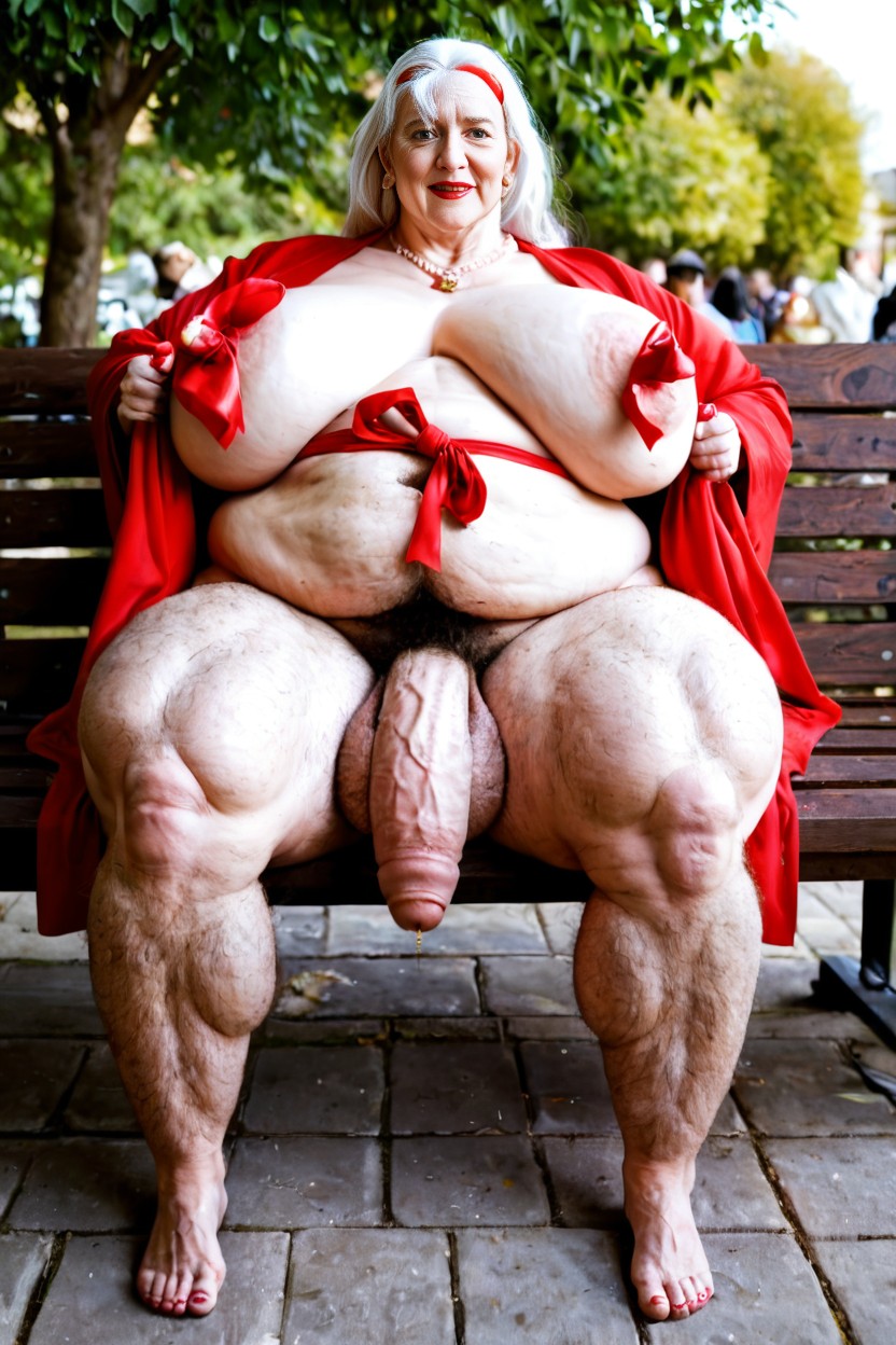 Flaccidforeskin, Crowded Park, Huge Balls AI Porn