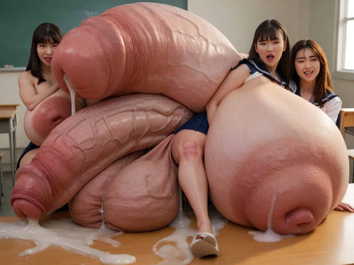 Combined Body, Asian, Tons Of Cum AI Porn