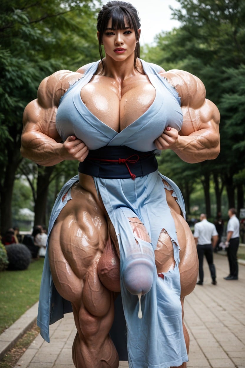 Vein Monster, Muscle Growth Experiment, Extremely Large Ass Shemale AI Porn
