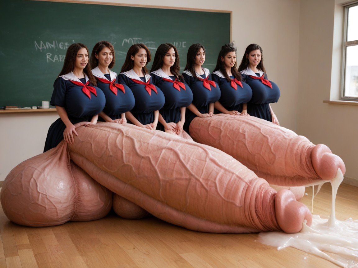 Breasts On Cock, Cum Drip, Excessive Cum AI Porn