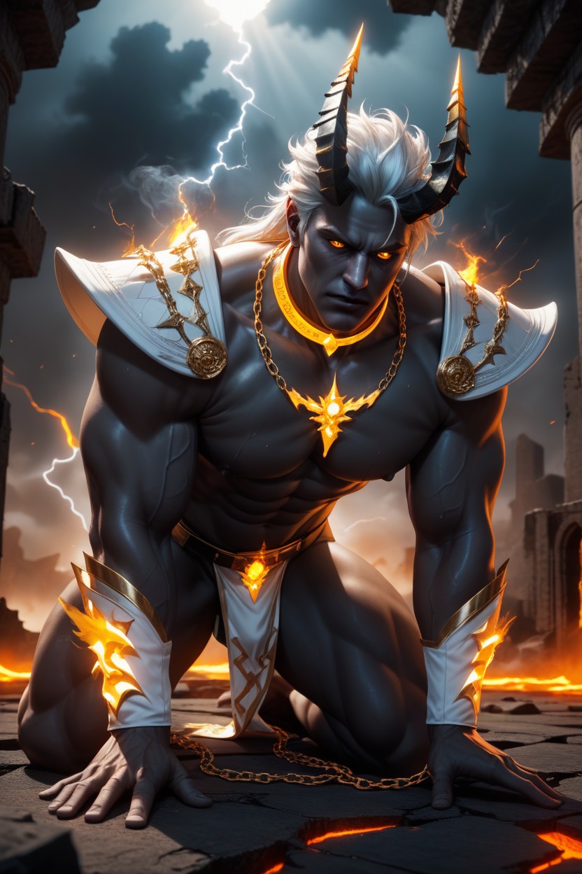 Mature, Fucking The God Of Light Doggy Style, Golden Eyes ゲイAIポルノ
