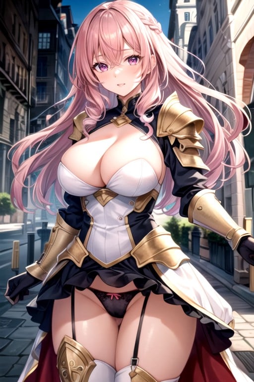 Armor, Arms Crossed, Natural Breast Hentai AI Porn