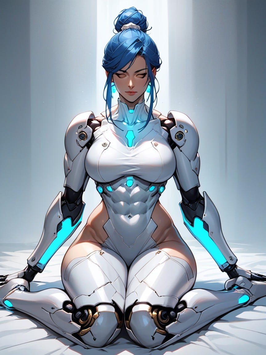 Armored Android Gauntlet, Blue Hair, Armored Android Hips헨타이 AI 포르노