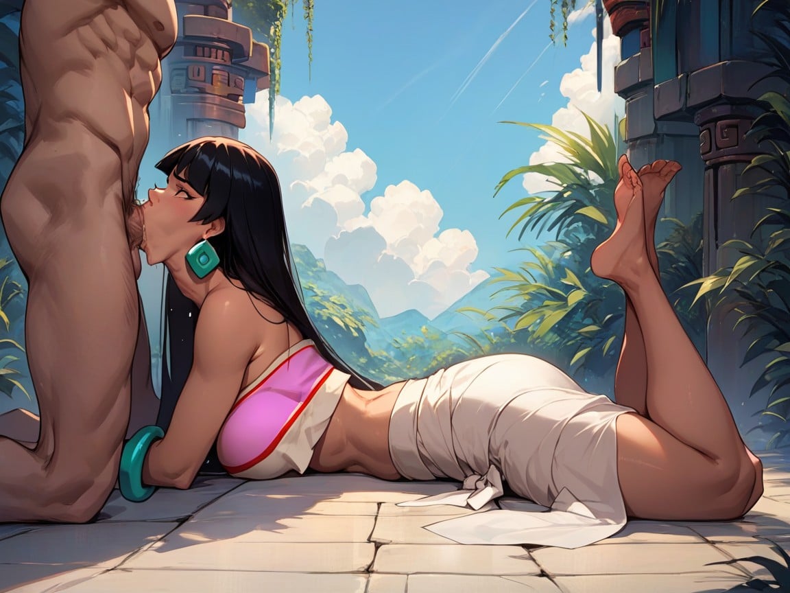 Chel From The Road To El Dorado, Eyes Wide, 側視圖AI黃漫