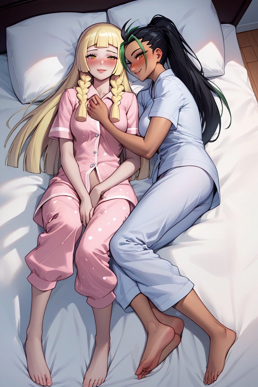 Lillie, Open Pajamas, 上視角AI黃漫