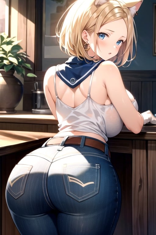 Android 18 (dragon Ball Z), Estilo Perrito (primera Persona), Culo GrandeHentai IA