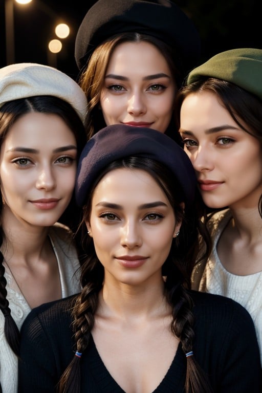 Harem, Makeup, Beret Shemale AI Porn