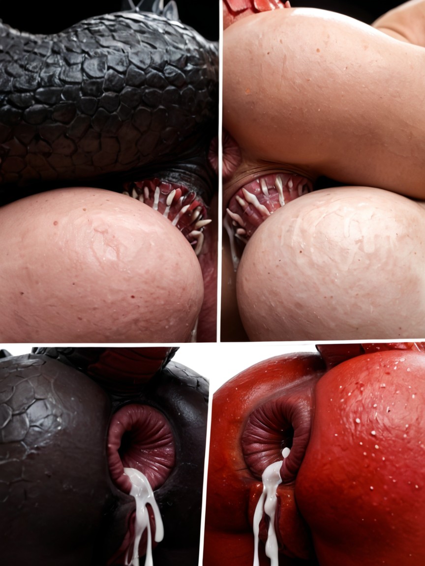 Horror, Bright Pastel Flesh Colored Anus Skin, Bright White Pink Skin Around Anus AI Porn