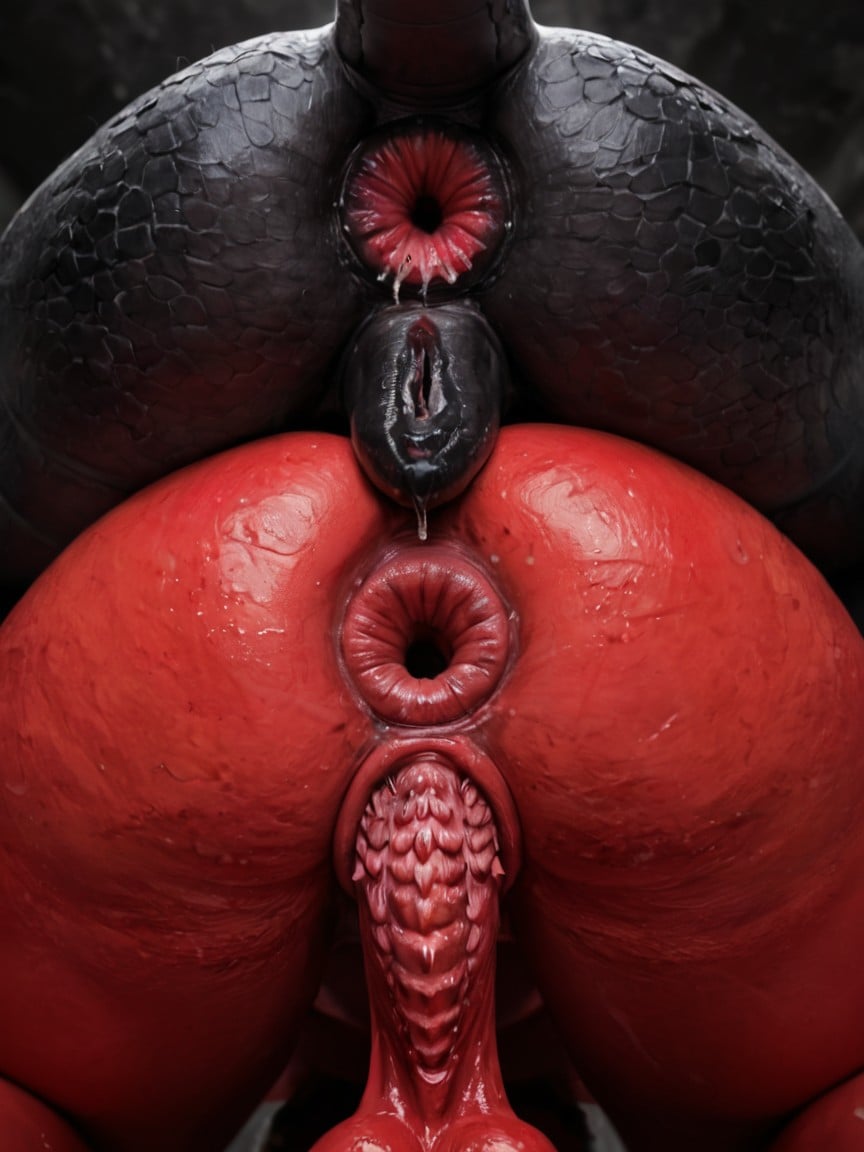 Anus Open Wide, Ultra Focus On Anus, Black Skin Anus AI Porn