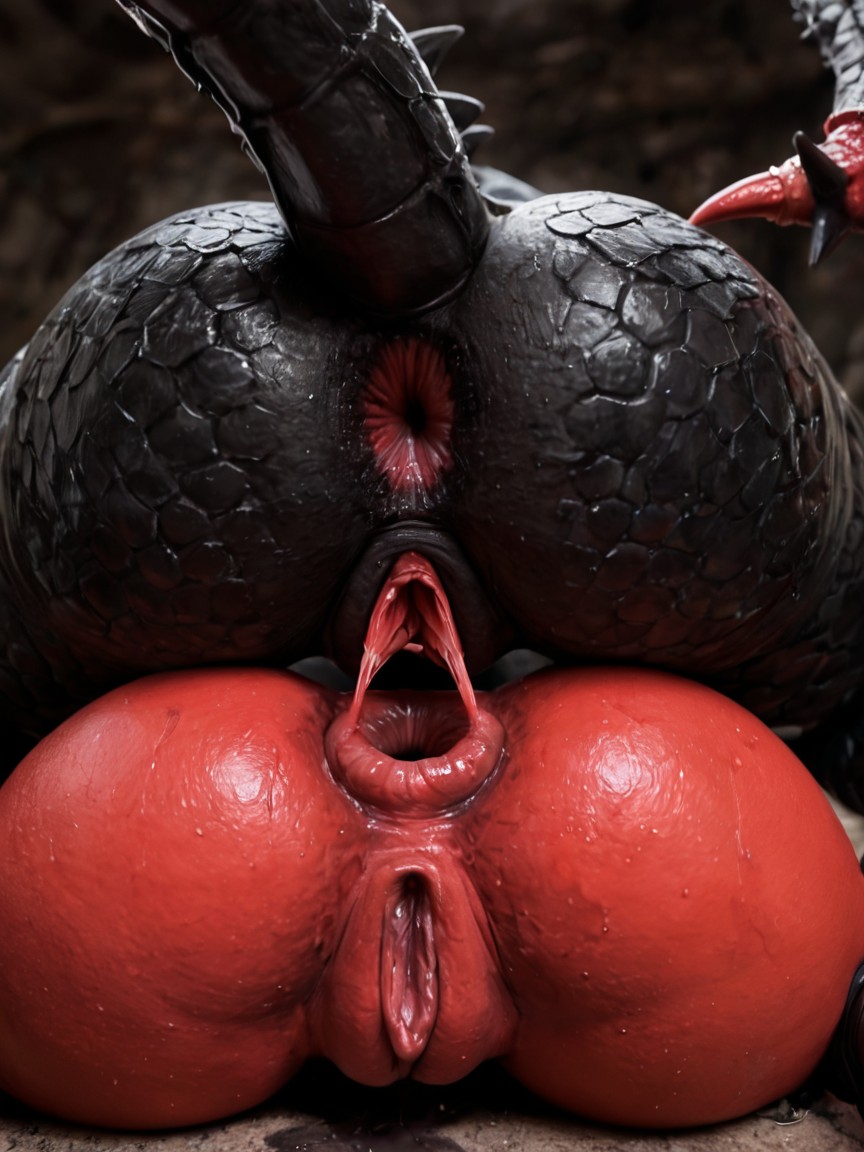 Barbed, Ass Skin Pulling Rough, Stretched Ass AI Porn