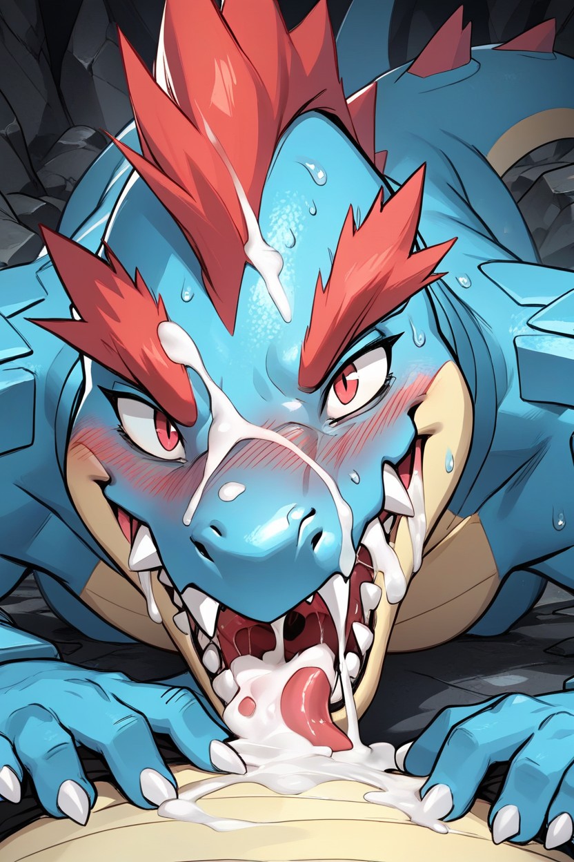 Grabbing, Hungry, Fingers In Mouth ファーリーAIポルノ