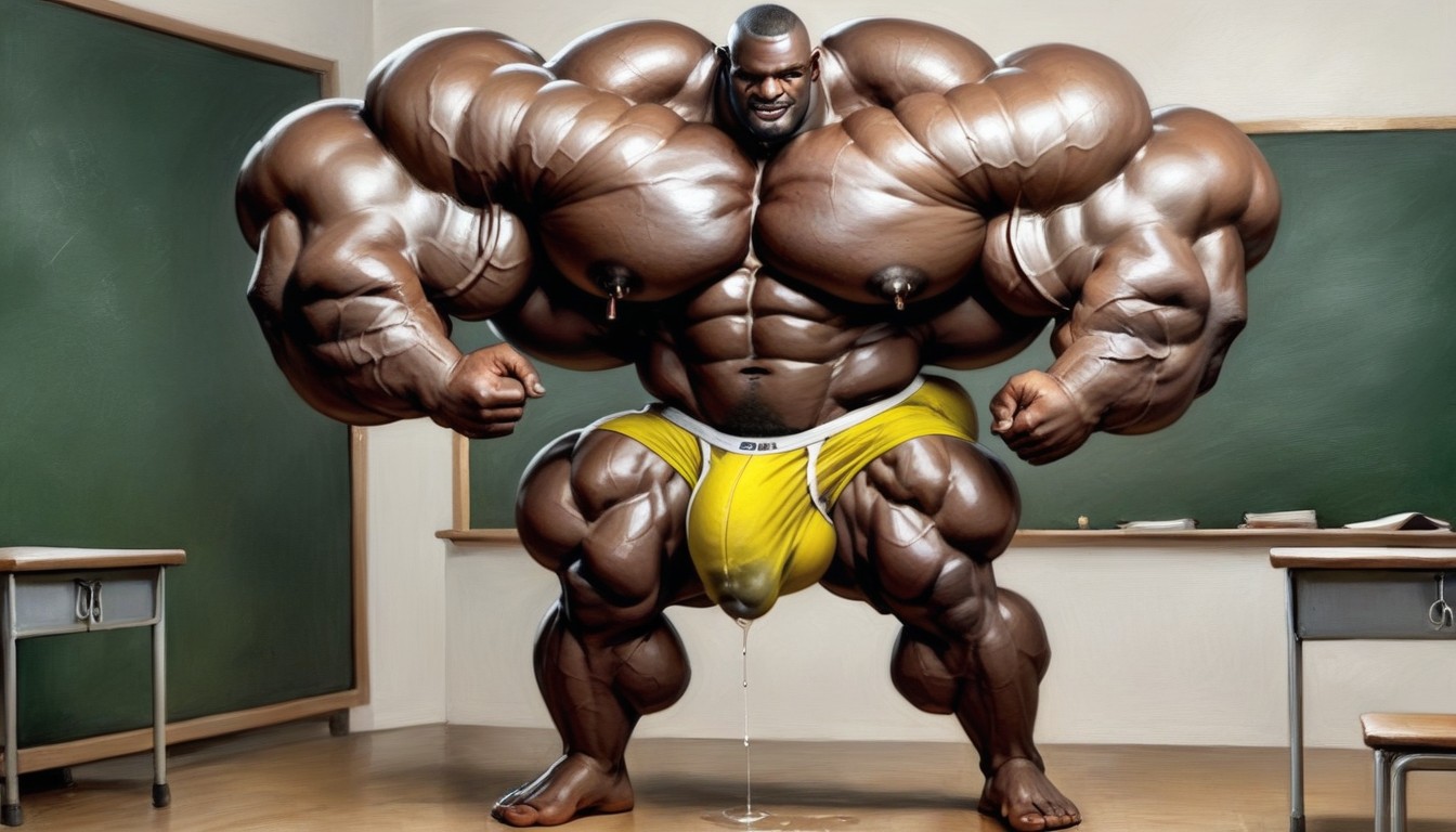 Massive Gigantic Man, Wet Briefs, Extremely Huge Chest AI Gay Porn
