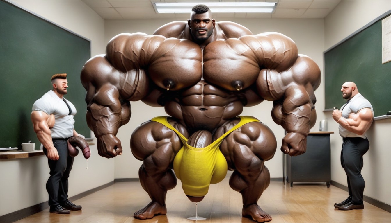 Full Body Length, Yellow Briefs, African AI Gay Porn