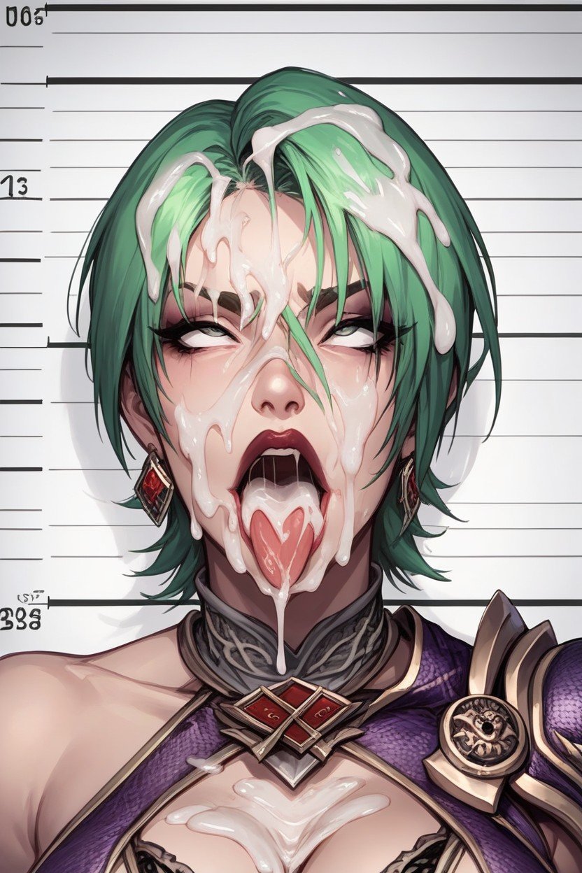 Perfect Face, Cum On Hair, Ahegao Hentai IA pornografia