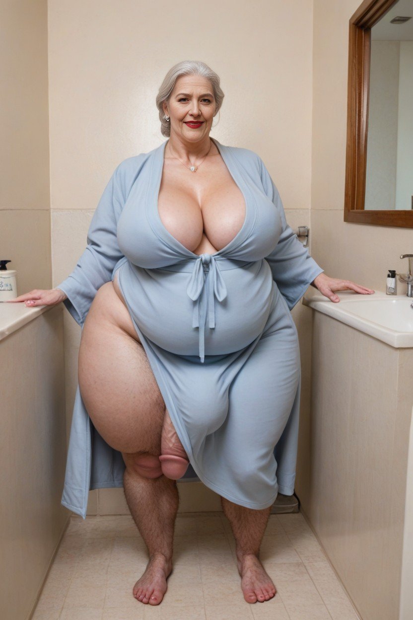 Ssbbw, Gigantic Saggy Breast, 1인쉬메일 AI 포르노