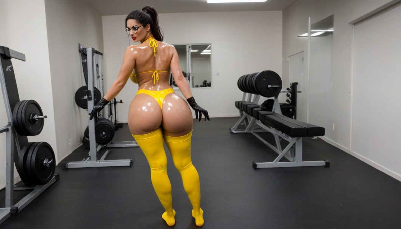 Brazilian Ass, Surprise, Pale Yellow Stockings人妖AI色情