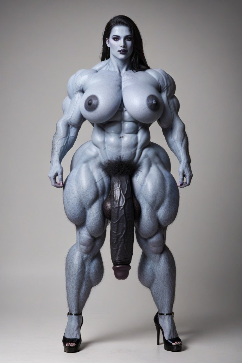 Ultra Muscular, Thick Black Cock, Muscular VeinsニューハーフAIポルノ