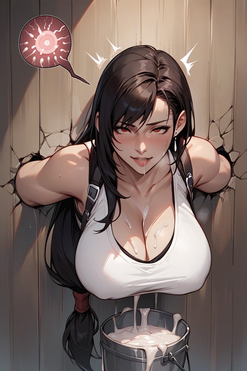 Massive Creampie, Stuck In Wall, Tifa LockhartヘンタイAIポルノ