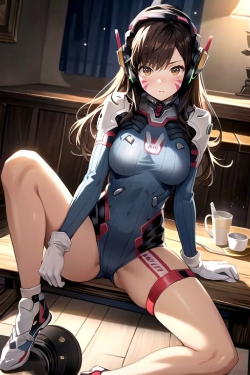 半身照, 乳胶服, D'va (守望先锋)AI黄漫